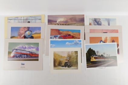 Lot of Train Related Prints and Litho's