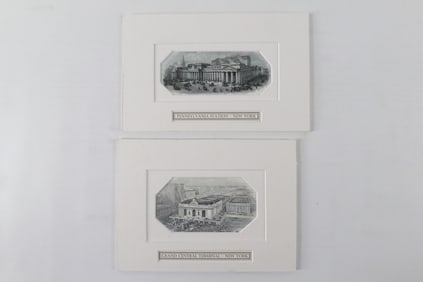 Lot of Train Related Etchings and Prints