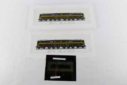 Huge Lot of Class GG-1 Electric Passenger Spec Sheet Prints