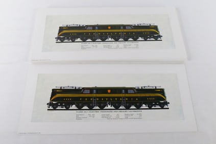 Huge Lot of Class GG-1 Electric Passenger Spec Sheet Prints