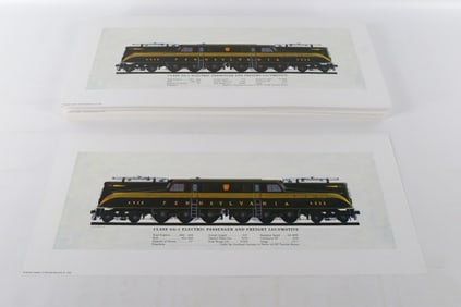Huge Lot of Class GG-1 Electric Passenger Spec Sheet Prints