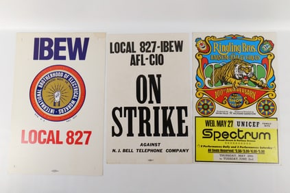 Lot of 3 Advertising Announcements/Signs