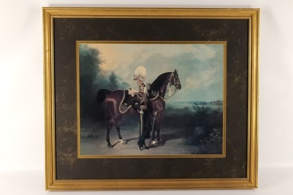 Framed Lithograph "Wearing the Uniform"