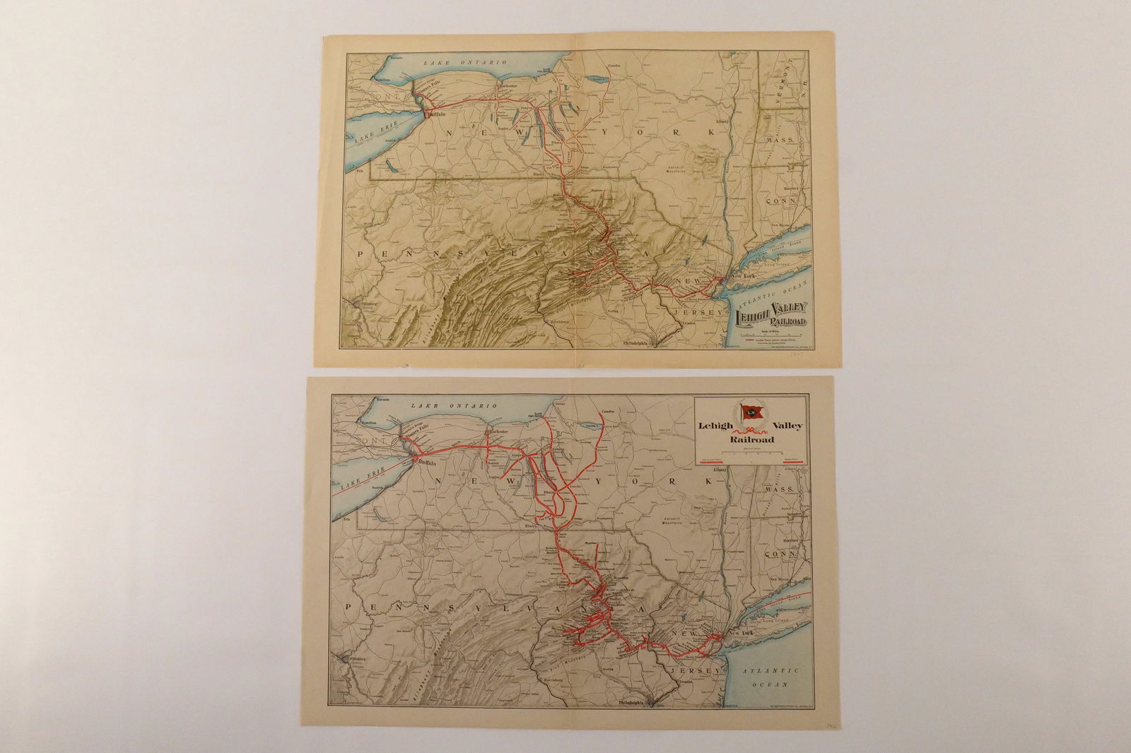 Lot of 2 Lehigh Valley Railroad Maps (1 of 7)