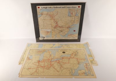 Lot of 3 Railroad Maps