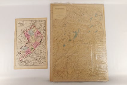 Lot of 2 New Jersey Maps