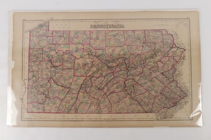 Map of Pennsylvania - 1878