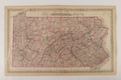 Colton's New Township Map of The State of Pennsylvania - 1873