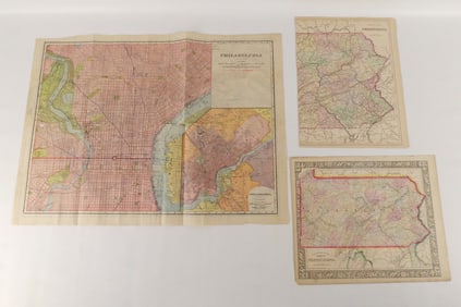 Group of 3 Pennsylvania Maps