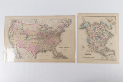 Lot of 2 US Maps