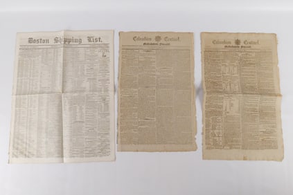 Group of 3 19th Century Newspapers