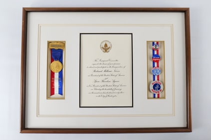 Framed Presidential Inauguration Collage with Extras