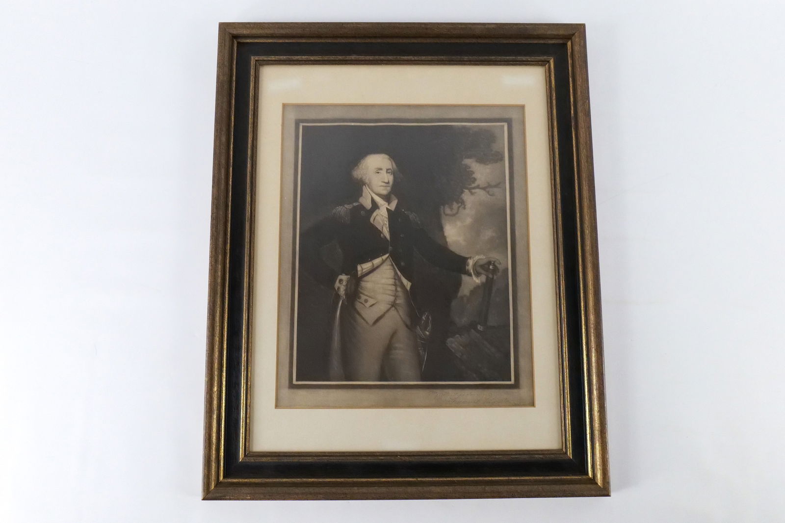 Framed Antique Etching of George Washington (1 of 5)