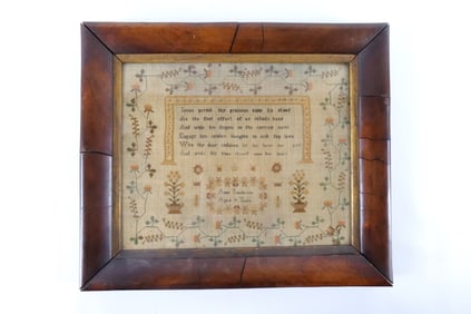 Framed Antique Sampler