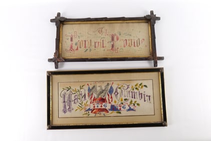 Lot of 2 19th Century Needlepoints