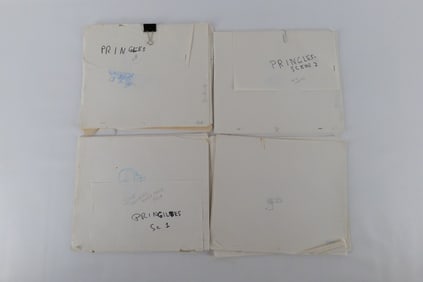Grouping of Original Hand Drawn Pringles Animation Sequence Art