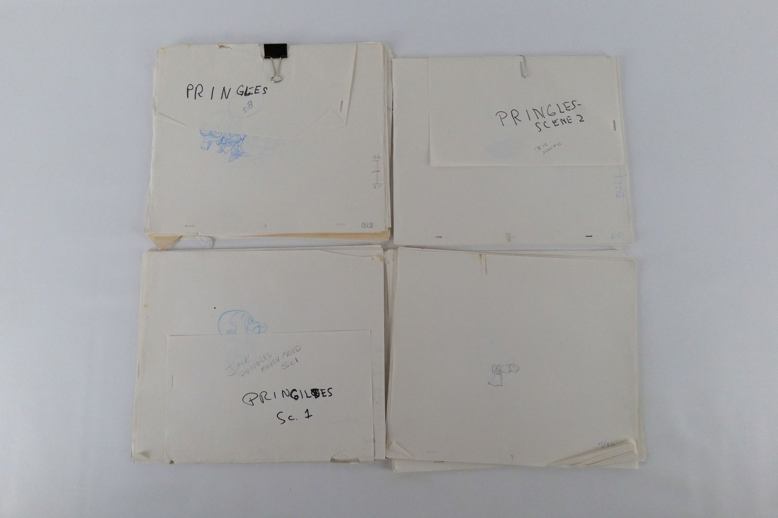 Grouping of Original Hand Drawn Pringles Animation Sequence Art (1 of 17)