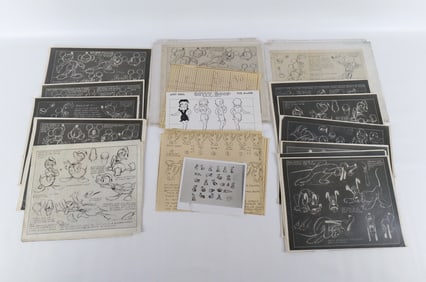Lot of Vintage Animation Model Sheet Prints