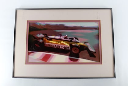 Framed Alan Prost Formula 1 Renault Elf Laser Photograph - Bill Stahl