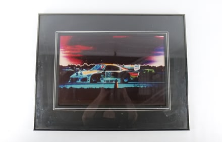Framed Stylized Photograph of #09 Budweiser Race Car