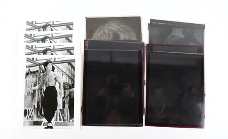 Lot of 21 Bruce Lee Original Negatives and 4 Photographs