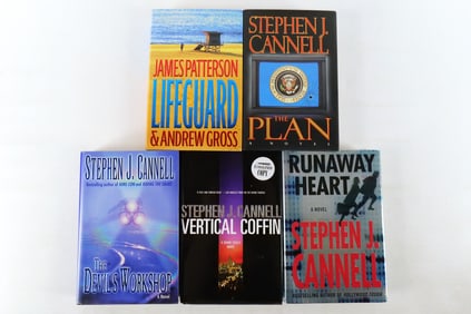 Lot of 5 Autographed Thriller Novels