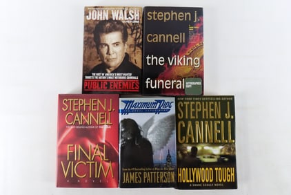 Lot of 5 Thrillers and True Crime Autographed Novels