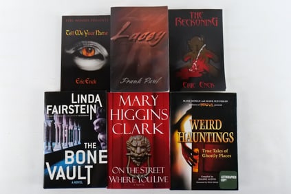 Lot of 6 Autographed Suspense/Horror Books