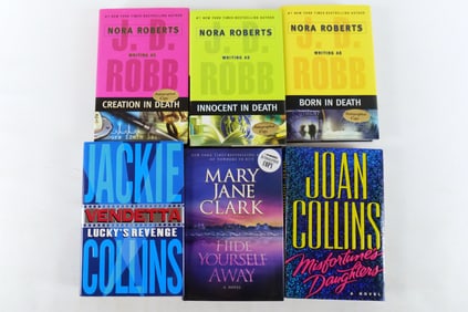 Lot of 6 Autographed Thriller/Mystery Hardcover Novels