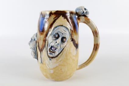 Art Pottery Ugly Face Demon 3D Mug