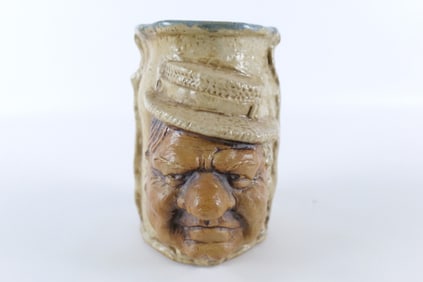 Jim Rumph 3D Figural WC Fields Art Pottery Mug