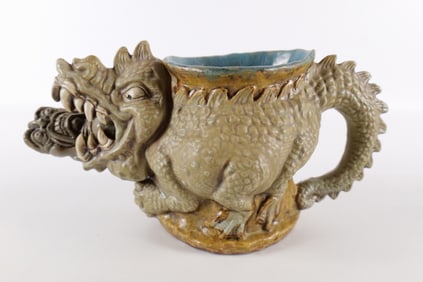 Jim Rumph Art Pottery Monster Eating Man Mug