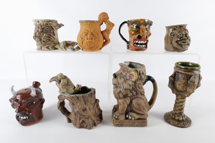 Lot of 8 Art Pottery Pieces - All AS-IS