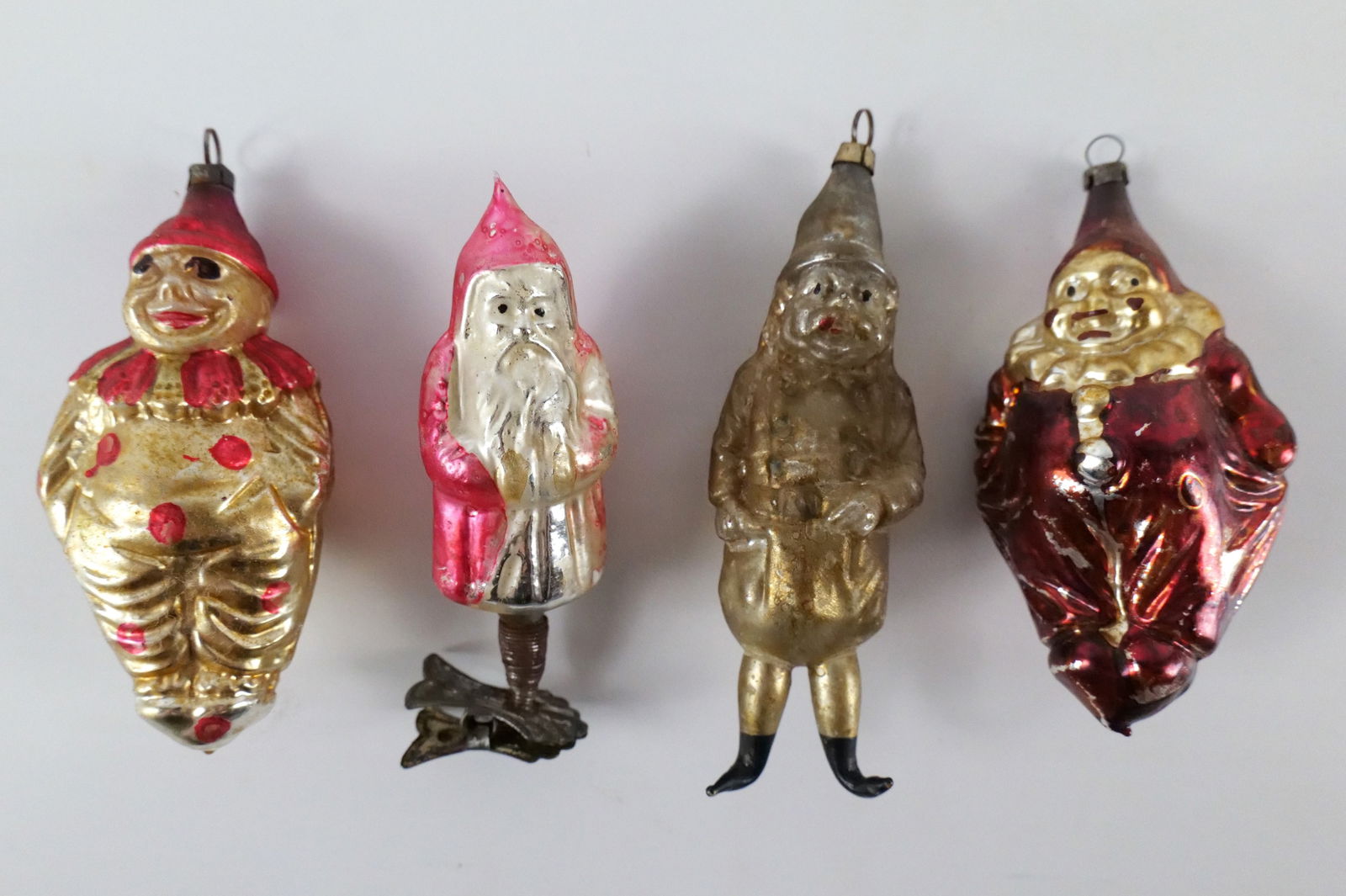 Lot of 4 Antique Blown Glass Christmas Ornaments (1 of 8)