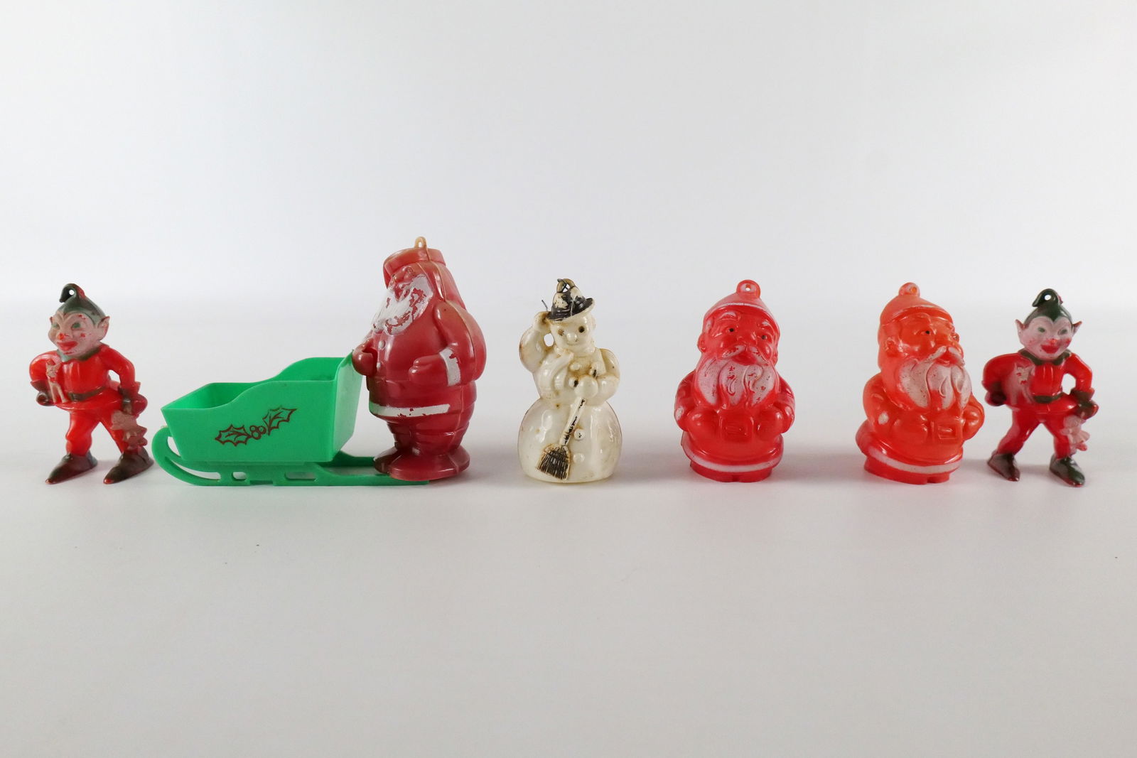 Lot of 6 Vintage 1940's and 50's Hard Plastic Ornaments (1 of 12)