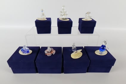 Lot of 7 Hungarian Crystal Miniature Figures