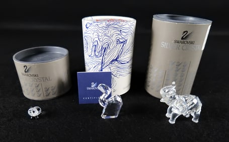 Lot of 3 Swarovski Mini Crystal Figurines