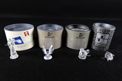 Lot of 4 Swarovski Mini Crystal Figurines