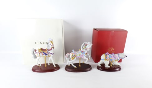 Lot of 3 Lenox Porcelain Carousel Pieces