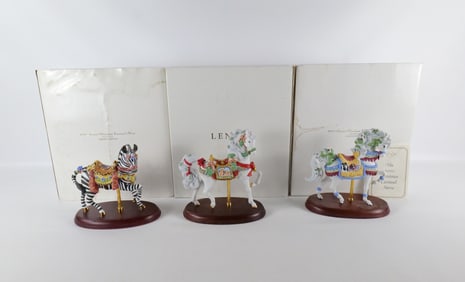 Lot of 3 Lenox Porcelain Carousel Pieces
