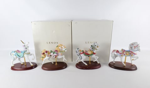 Lot of 4 Lenox AS-IS Porcelain Carousel Pieces