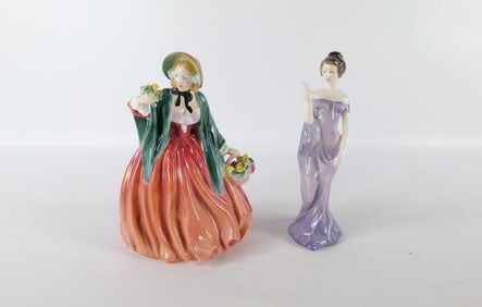 Lot of 2 Royal Doulton Lady Figurines