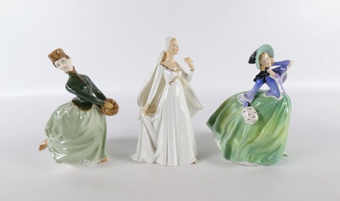 Lot of 3 Royal Doulton Lady Figurines