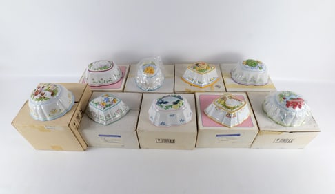 Lot of 9 Franklin Mint Le Cordon Bleu Porcelain Molds