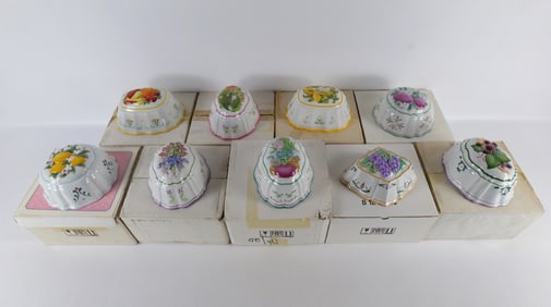 Lot of 9 Franklin Mint Le Cordon Bleu Porcelain Molds