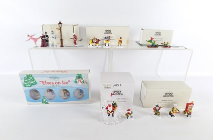 Lot of Department 56 and Cast Metal Accessories