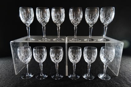 Lot of 12 Gorham Crystal Lady Anne Water Glasses