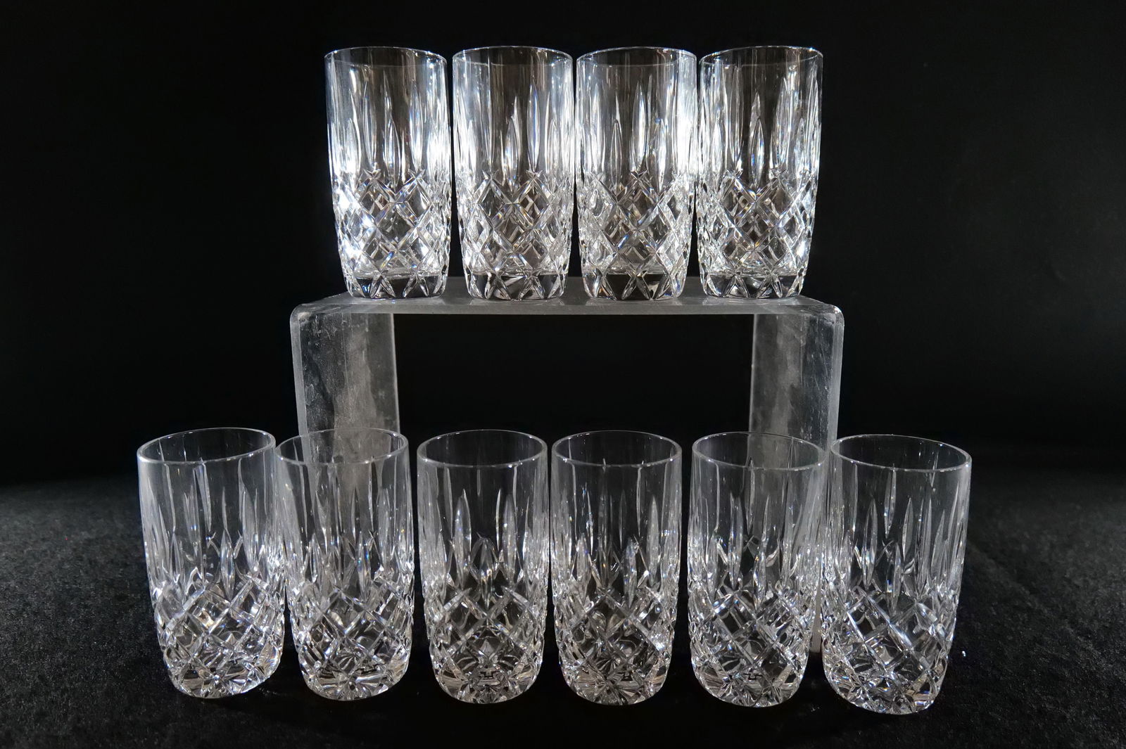 Lot of 10 Gorham Crystal Lady Anne Highball Glasses: Lot of 10 Gorham Crystal Lady Anne Highball Glasses. Measures 6" tall. All invoices must be paid within 24 hours of the sale. We offer multiple shipping options, please read the terms as they have cha