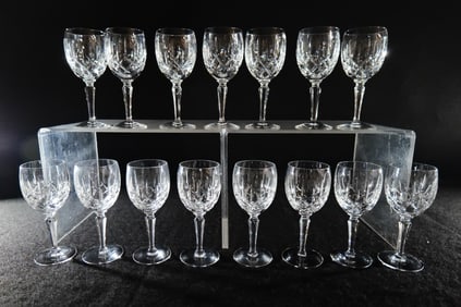 Lot of 15 Gorham Crystal Lady Anne Wine Glasses