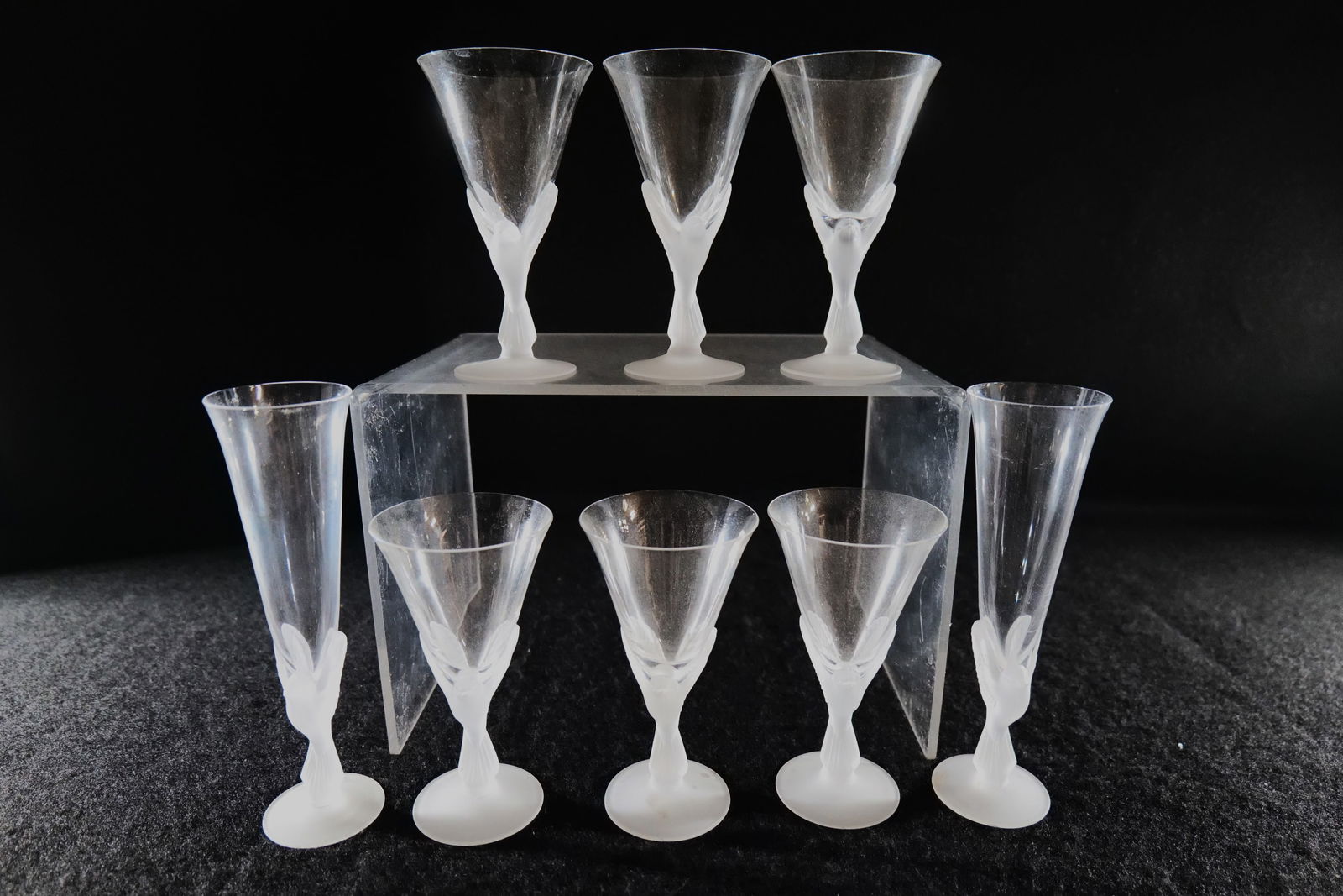 Lot of 8 Sasaki Crystal Glasses (1 of 10)